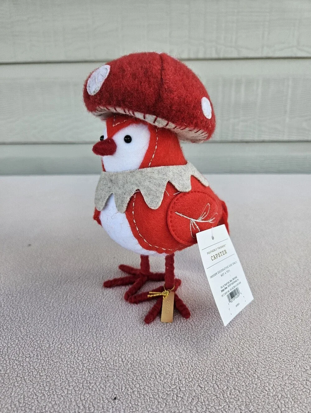 Target Wondershop Bird Christmas 2024 Featherly Friends Capster Red Mushroom